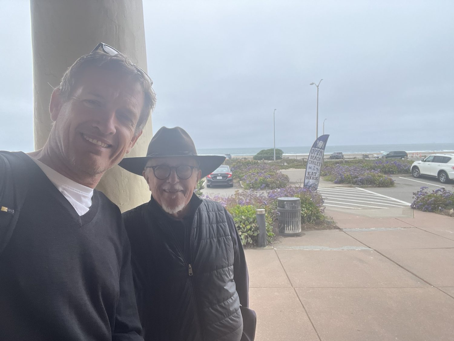 Ole and David Sibbet at Priscilla's, an ocean front restaurant in San Francisco